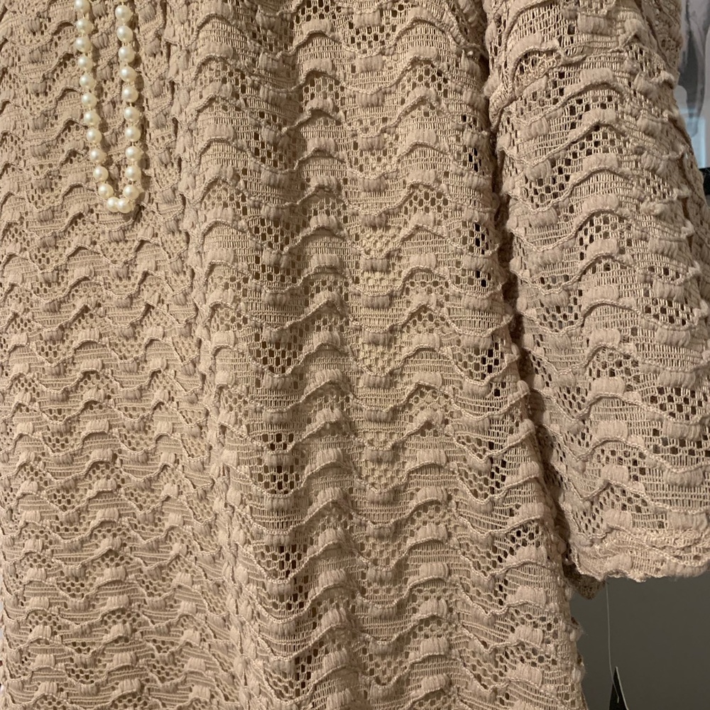 ❤️SOLD ❤️Sharagano} NWT Textured Lace Dress | Plus - Picture 4 of 8